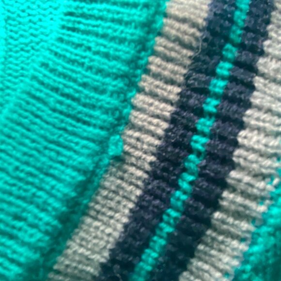 Vintage Bryan Edwards Green Cardigan Sweater M(see measurement) Preppy Academia - Picture 3 of 5